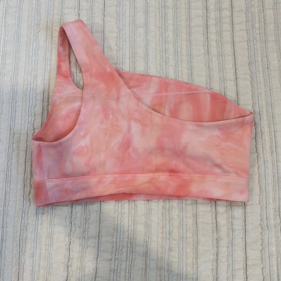 CARBON 38 SUPER SOFT ONE SHOULDER SPORTS BRA - pink tiedye - Picture 3 of 4
